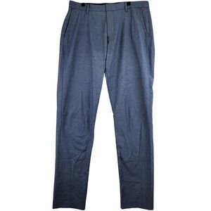 Bonobos WEDNESDAY Blue Geometric Pattern Dress Pants Flat Front Chino Mens 36
